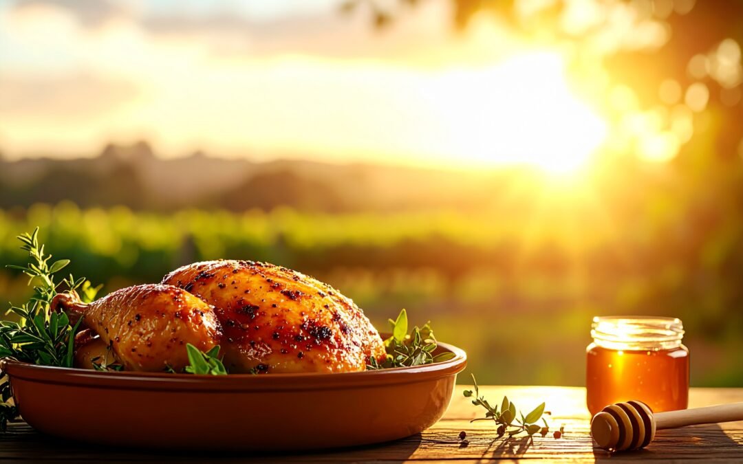 Pollo al Horno con Miel, Mostaza y Especias