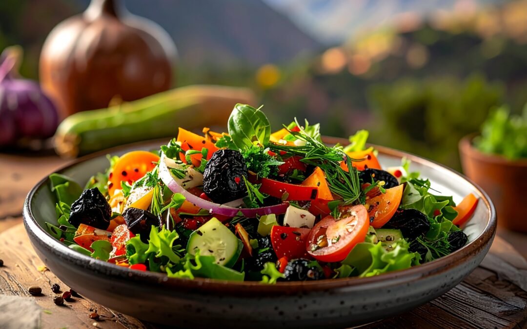 Ensalada Serrana con Ajo Negro y Hierbas Frescas